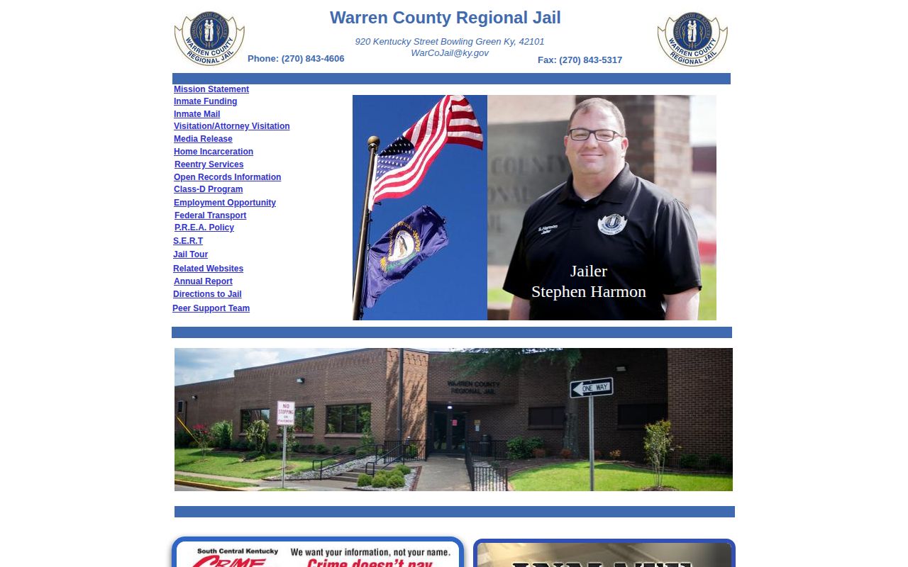 Warren County released inmate mugshot and official jail photo source