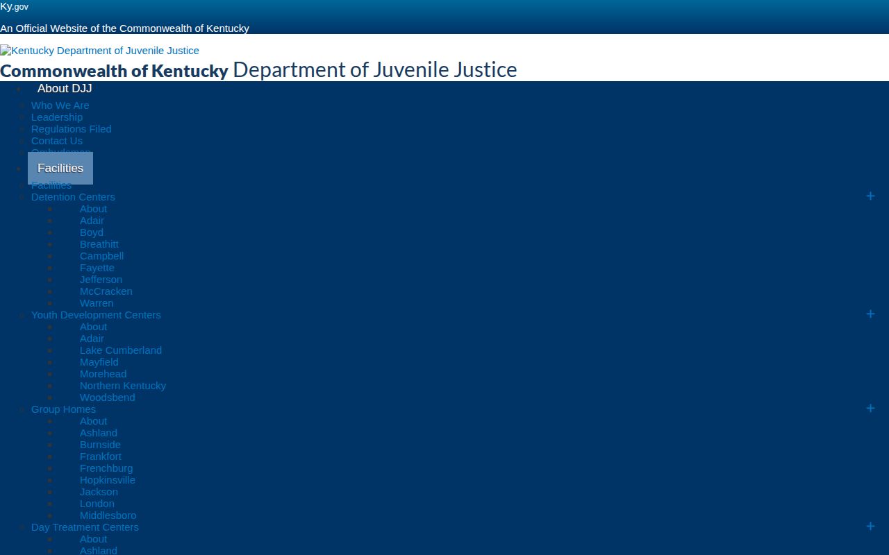 Warren Regional Juvenile Detention Center release and contact source