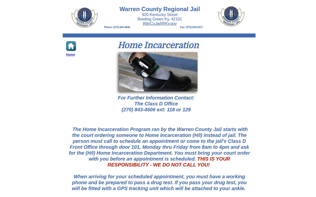 Warren County Restricted Custody Building release source